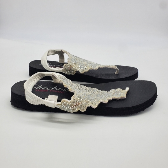 Skechers Shoes Women's 9 Cali Meditation Floral Lover Thong Sandals - Picture 11 of 12